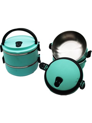 Vanch Turkuaz 2li Sefer Tası Saklama Kabı 1.2lt (5264)