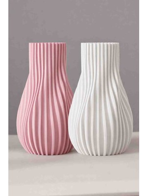 Hanart Modern Dekoratif Şık Vazo 20 cm Pembe