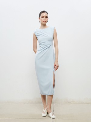 Lc Waikiki Yeni Sezon Bisiklet Yaka Büzgülü Elbise