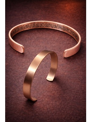 Içi Dualı Erkek Kadın %100 Saf Bakır Bileklik – Ayetel Kürsi Ayarlanabilir