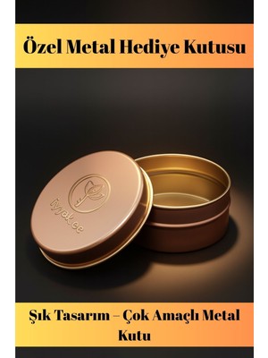 Metal Hediye Kutusu – Yuvarlak Dayanıklı Saklama Kutusu Takı ve Bileklik Kutu
