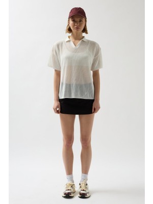 Polo Yaka Transparant-Shirt