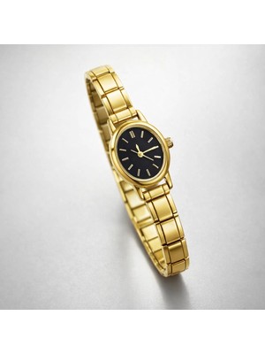 Gold Renkli Çelik Esnek Saat (Içi Siyah)