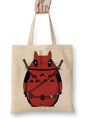 Toyaso Totoro One Piece Death Note Tokyo Ghoul Kaneki Bez Çanta Uzun Saplı Alışveriş Çantası Plaj Çantası