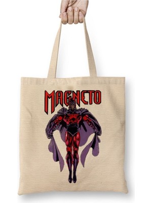 Toyaso Magneto Beyaz Bez Çanta Uzun Saplı Alışveriş Çantası Plaj Çantası
