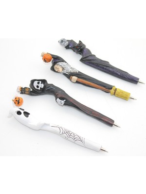 İntora Polyester Tükenmez Kalem Cadılar Bayramı Temalı