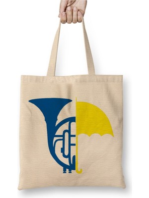 Toyaso How I Met Your Mother 06 Beyaz Bez Çanta Uzun Saplı Alışveriş Çantası Plaj Çantası