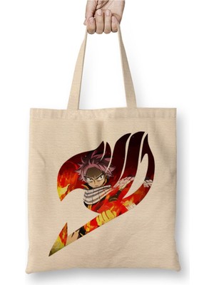 Toyaso Natsu Dragneel Anime Manga Fairy Tail 01 Bez Çanta Uzun Saplı Alışveriş Çantası Plaj Çantası