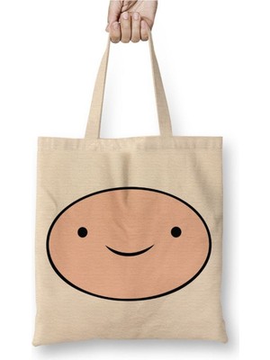 Toyaso Adventure Time Marceline Jack Finn Beyaz Bez Çanta Uzun Saplı Alışveriş Çantası Plaj Çantası