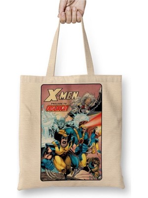 Toyaso Xmen Animated Series x Men Prelude To Onslaught Bez Çanta Uzun Saplı Alışveriş Çantası Plaj Çantası