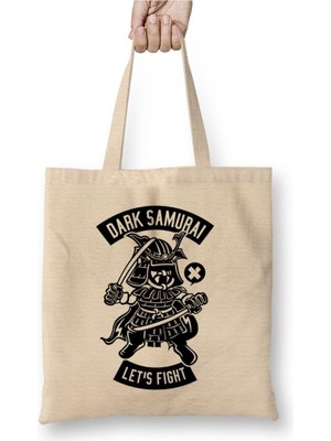 Toyaso Japanese Dark Samurai Lets Fight Star Wars Bez Çanta Uzun Saplı Alışveriş Çantası Plaj Çantası