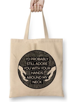 Toyaso Arctic Monkeys Beyaz Bez Çanta Uzun Saplı Alışveriş Çantası Plaj Çantası