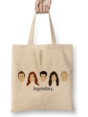 Toyaso How I Met Your Mother Legendary Simple Hımym Bez Çanta Uzun Saplı Alışveriş Çantası Plaj Çantası