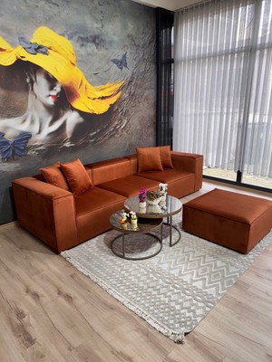 Erduran Mobilya Angelo 4 Modül Pofudik Modüler Köşe Koltuk Takımı