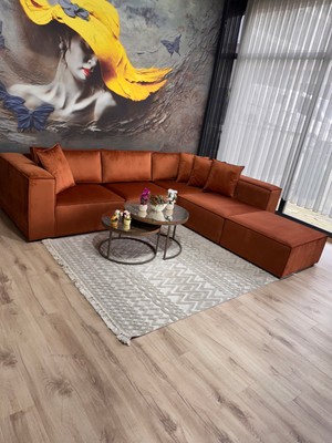 Angelo 5 Modül Sırt Minderli Modüller Köşe Koltuk Takımı