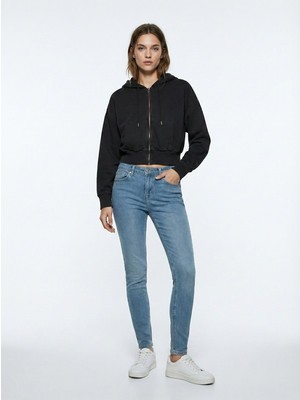 LTB Tanya x Dar Paça Orta Bel Mid Indigo Jean Pantolon