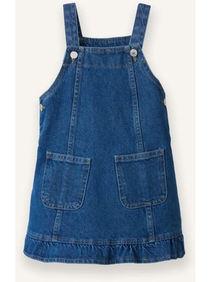 DeFacto Askılı Jean Elbise Kız Bebek G7391A526SP