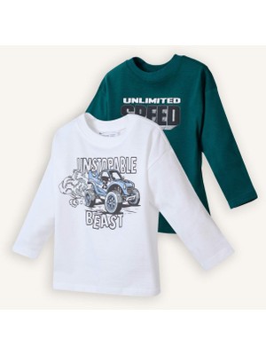 DeFacto Baskılı 2'li Uzun Kollu Tişört Erkek Bebek G5904A526SP