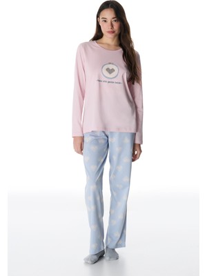 Penti Renkli Pretty Hearts Pantolon Pijama Takımı