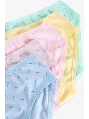 Penti Renkli Kız Çocuk Macaron Pamuklu 5'li Slip Külot