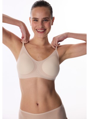 Penti Seramik Bej Zerogram Invisible Balensiz Sütyen