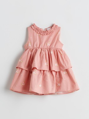 Lc Waikiki Yeni Sezon Çiçekli Kız Bebek Pamuklu Elbise