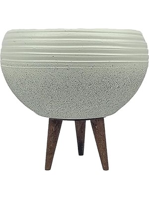 Hype Store Bitkitasarımı Ev Dekorasyon Beyaz Granit Küp Aranjman Saksı Saksılık Salon Çiçeklik 3 Ayaklı