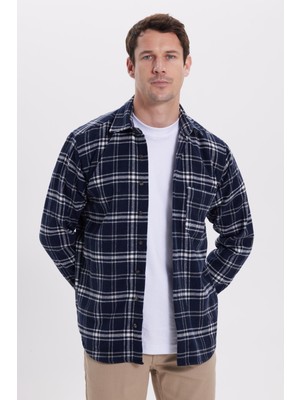 Tudors Erkek Regular Fit Rahat Kesim Kışlık Kareli Oduncu Gömlek