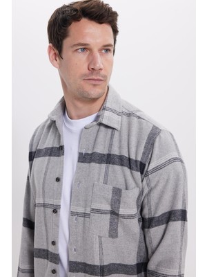 Tudors Erkek Regular Fit Rahat Kesim Kışlık Kareli Oduncu Gömlek