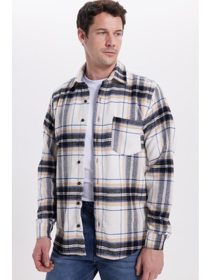 Tudors Erkek Regular Fit Rahat Kesim Kışlık Kareli Oduncu Gömlek