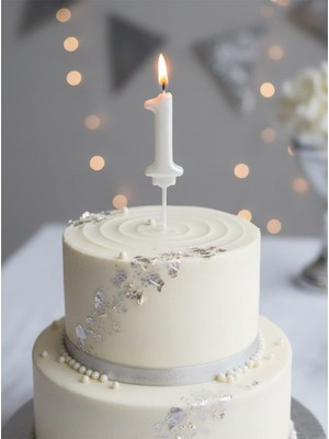 Parti Adresi Pasta Mumu 1 Rakam Mum Beyaz