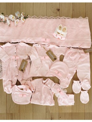 Sitilin Kız Bebek Dantelli Lüks 10 Lu Hastane Çıkışı Set