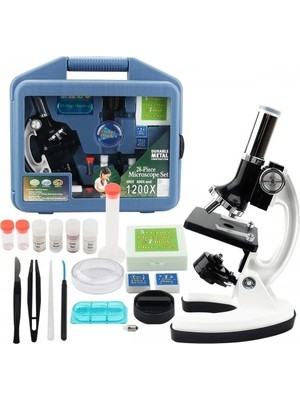 LTG Nova Bfs Mikroskop Taşınabilir Set 28 Parça Eğitim Mikroskop Kiti 300X 600X ve 1200X Çocuklara