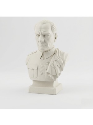 TSC Atatürk Heykeli 14 cm Ev Ofis Dekorasyonu Özel Tasarım Ofis Hediyelik Kil Renk