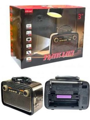 LTG Nova Bfs Müzik Kutusu Bluetooth Bağlantılı El Fenerli Nostaljik Tasarım Radyo