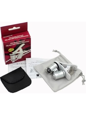 LTG Nova Evrensel LED Işıklı Mini Cep Mikroskobu, Tüm Kameralı Telefonlar Için NO:9882W