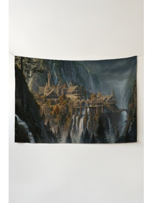 Charmbi Lord Of The Rings Duvar Örtüsü – Çok Renkli Anime Temalı Kumaş Oda Dekoru Tapestry
