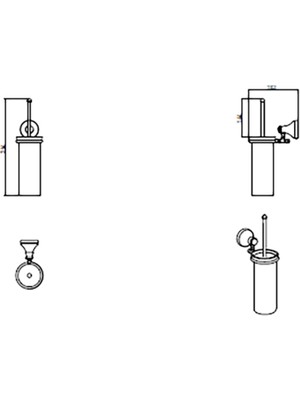 Bocchı Bocchi - Nuova Krom Tuvalet Fırçalık - 3022-0011