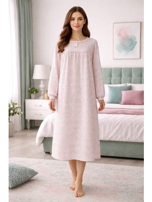 Aysun Tekstil Yeni Ürün!!! Pazen Midi Boy Küçük Çiçekli Anne Gecelik