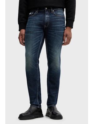Calvin Klein Slim Fit Pamuklu Orta Bel Düz Paça Jeans LV04RE701G2TH Erkek Kot Pantolon LV04RE701G 2th