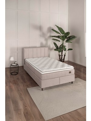 Kilim Mobilya Premium Gold Therapy Bej Üçlü Set Baza Başlık Yatak