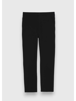 Ramsey Siyah Düz Dokuma Jogging Fit Casual Pantolon