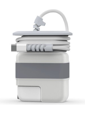 SyncCase MacBook Air 13.6 M2 M3 35W ve Air 13 M1 30W Adaptör Kılıfı Küçük Gövde Kablo Koruma Organizer