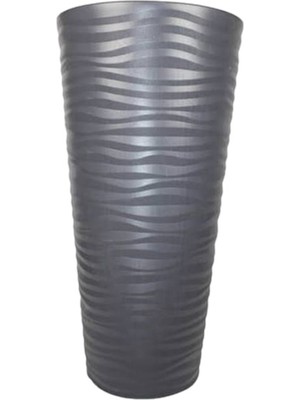 Rüzgar Yapay Çiçekçilik 80X40X40 Siyah Saksı