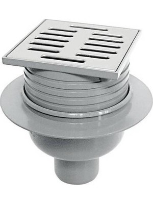 Aco - Rug Süzgeç Seti 100X100MM DN75 Dikey Çıkış, Paslanmaz Çelik Izgaralı, Koku Tutuculu - 316742