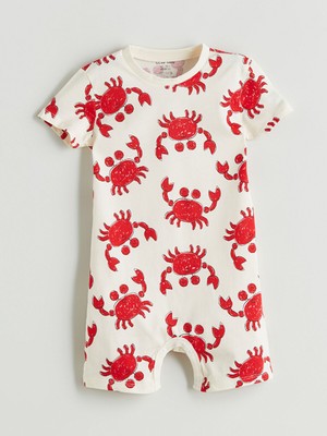 Lc Waikiki Yeni Sezon Baskılı Erkek Bebek Penye Tulum