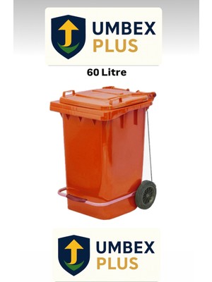 Umbex Plastik Pedallı Çöp Konteyneri 60 Litre Plastik Konteyner - A Isıya Karşı Dayanıklı Malzeme