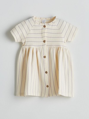 Lc Waikiki Yeni Sezon Çizgili Kız Bebek Penye Elbise