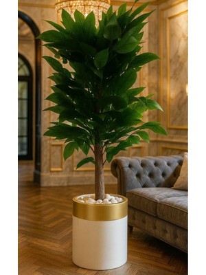 Rüzgar Yapay Çiçekçilik 150 cm Boyunda Lüks Saksılı Ceviz Ağacı