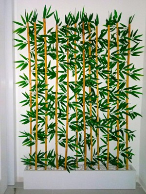 Yapay Bambu Ağacı Ahşap Beyaz Saksıda 1.50 mt